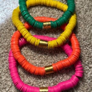 4 colorful bracelets sold as a set